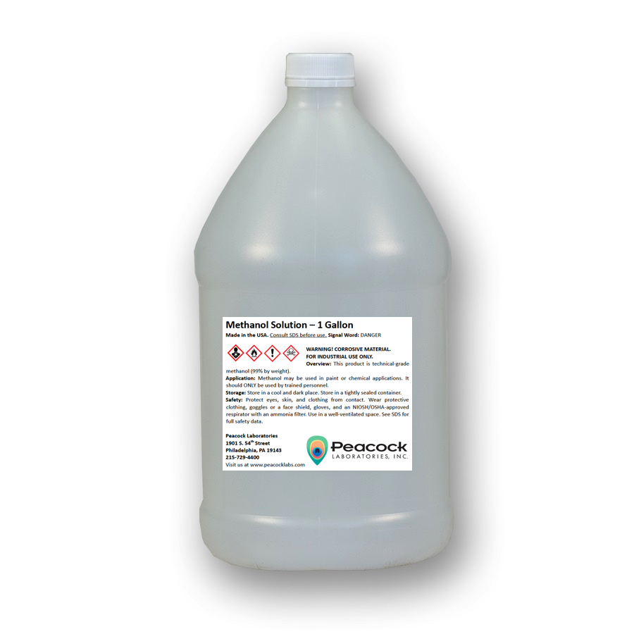 Methanol Solution (1 Gallon) - Peacock Laboratories, Inc.